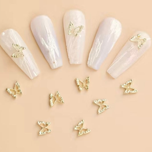 Gold Butterfly Nail Charms